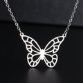 Stainless Steel Necklaces Elegant Hollow Butterfly Pendant Chain Collar Fashion Necklace For Women Jewelry Party Friends Gifts