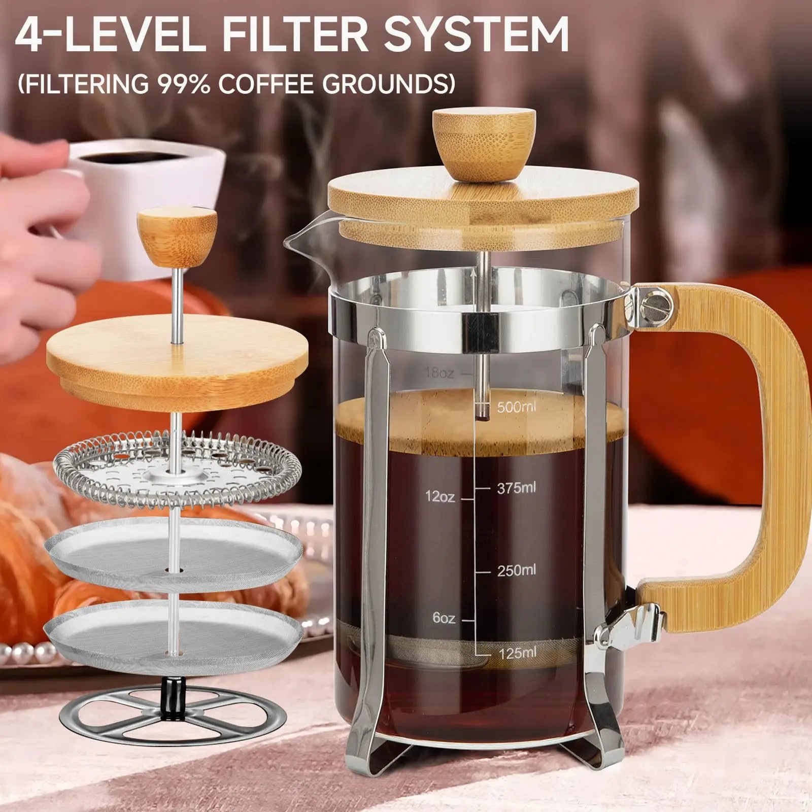 Cafetière French Press "Natural Design"