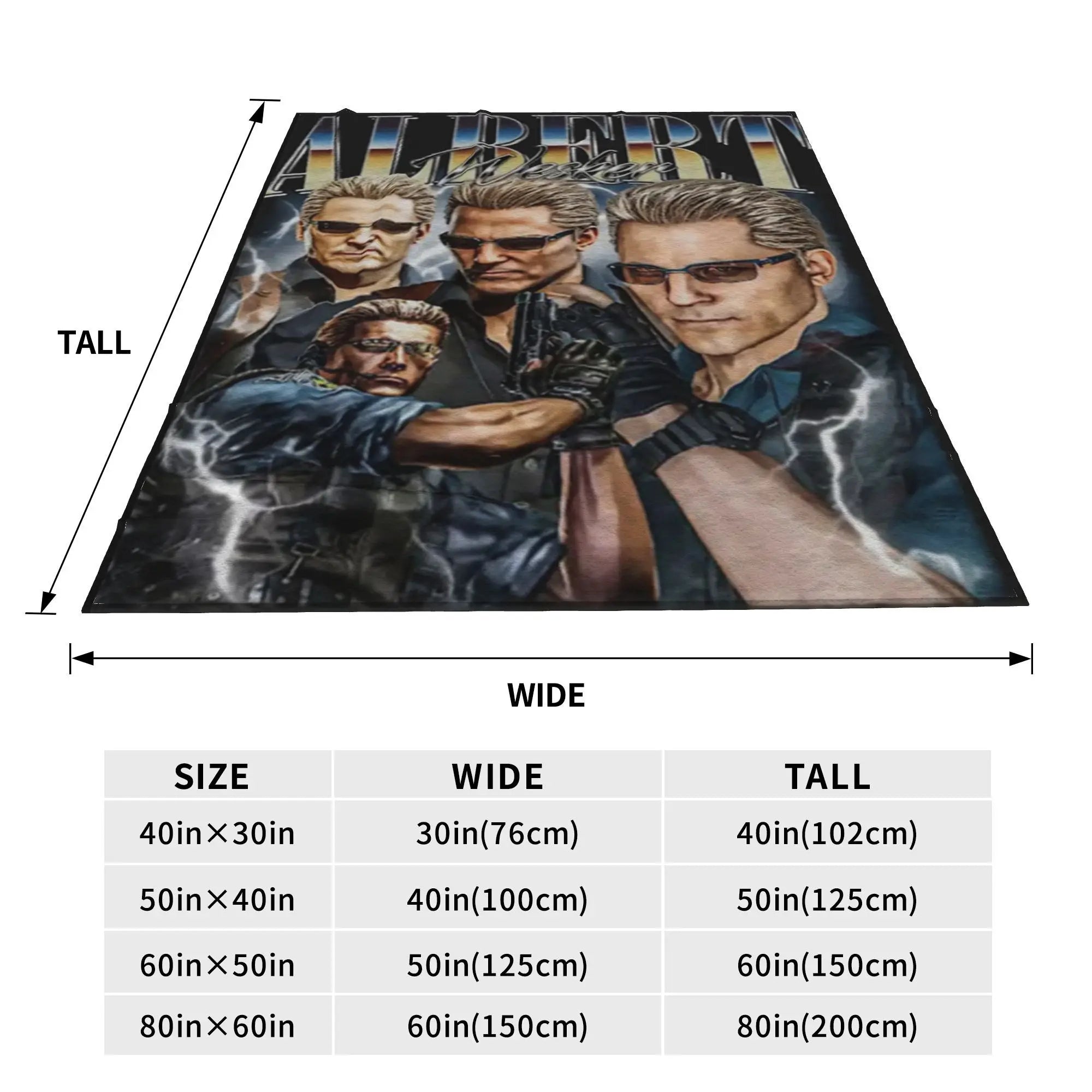 Albert Wesker Bootleg Blanket Warm Flannel Sofa Throw Blanket for Home Bedroom Outdoor Throws Bedspread Quilt