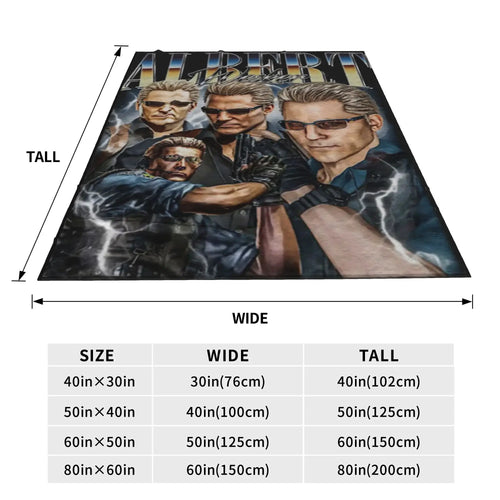 Albert Wesker Bootleg Blanket Warm Flannel Sofa Throw Blanket for Home Bedroom Outdoor Throws Bedspread Quilt