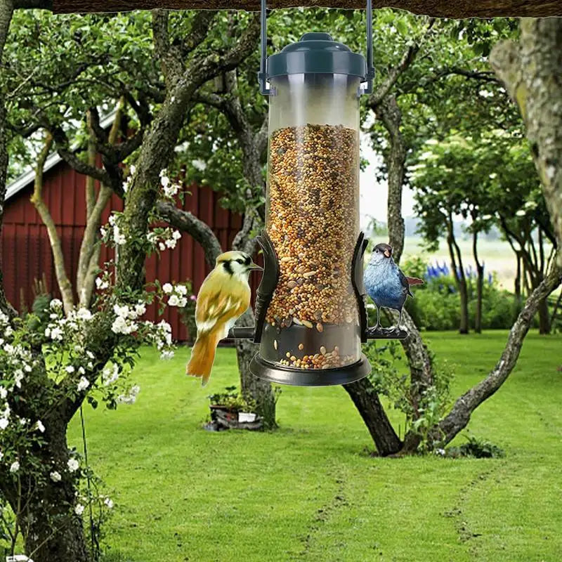 Dangling Bird Feeder Bird Food Dispenser Chew-Proof Bird Food Container & Dispenser Bird Feeding Tool for Home Garden Outside
