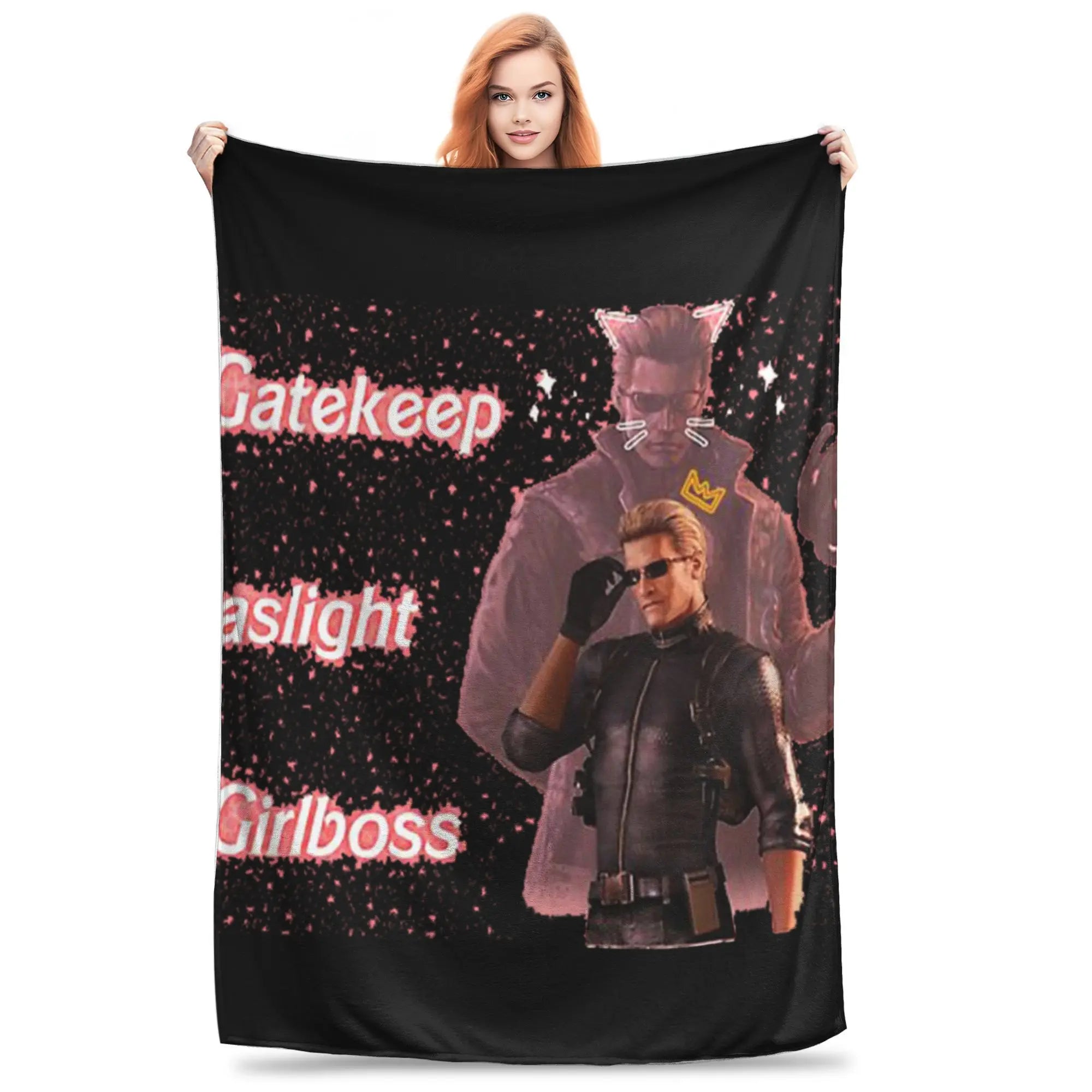 Albert Wesker Bootleg Blanket Warm Flannel Sofa Throw Blanket for Home Bedroom Outdoor Throws Bedspread Quilt